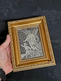 Image 1 of 1800's Biblical Page “The Guardian Angel”  & Preserved Web