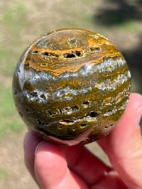 Image 6 of Ocean Jasper Laced With Druzy Quartz Sphere #2833