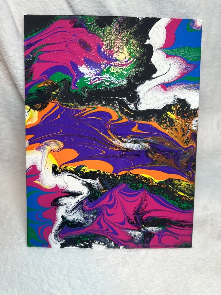 Image of 9x12 Trippy Neon Canvas