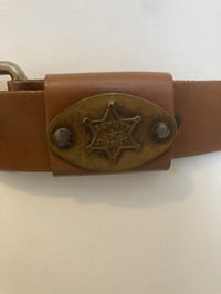 Image 3 of Tan Leather Sheriff Belt 