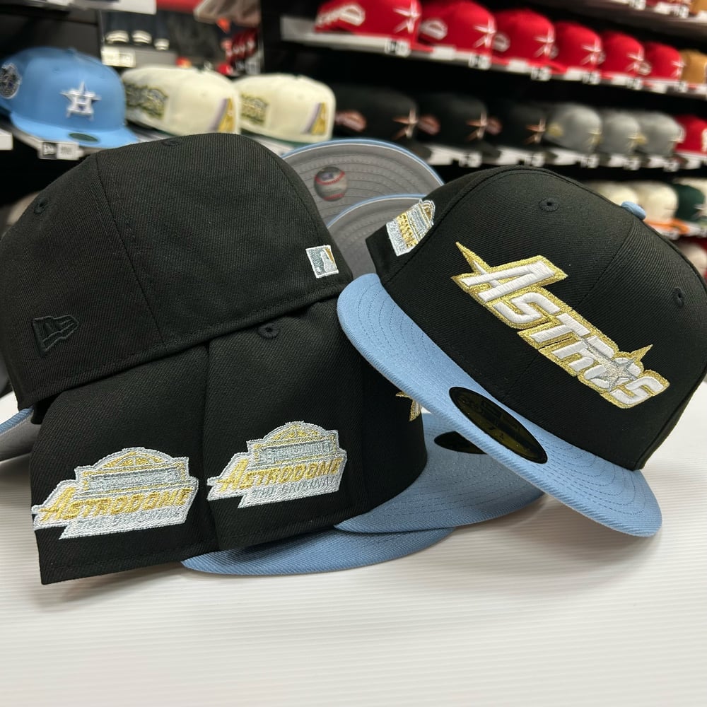 New Era 59Fifty Black Faded Blue Dome