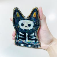 Image 5 of Large Skeleton Ghost Cat Trinket Dish (5.4 inches length)