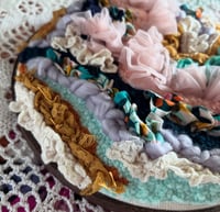 Image 3 of 8”  Pink, Blue, and Gold Abstract Hoop Art