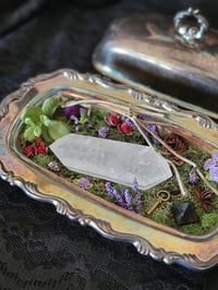 Image 4 of Antique Butter Dish Crystal Garden