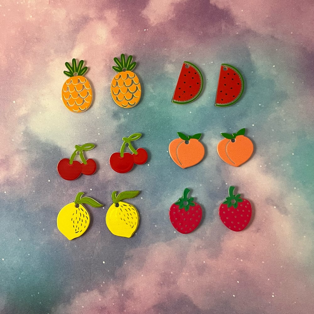 Image of Flat Fruit Charms 12pc