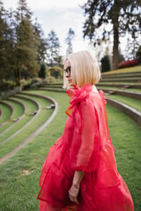 Image 4 of Holly Stalder Crimson Rose Layered Organza Dress 