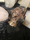 Black Tourmaline in Matrix on Metal Stand 