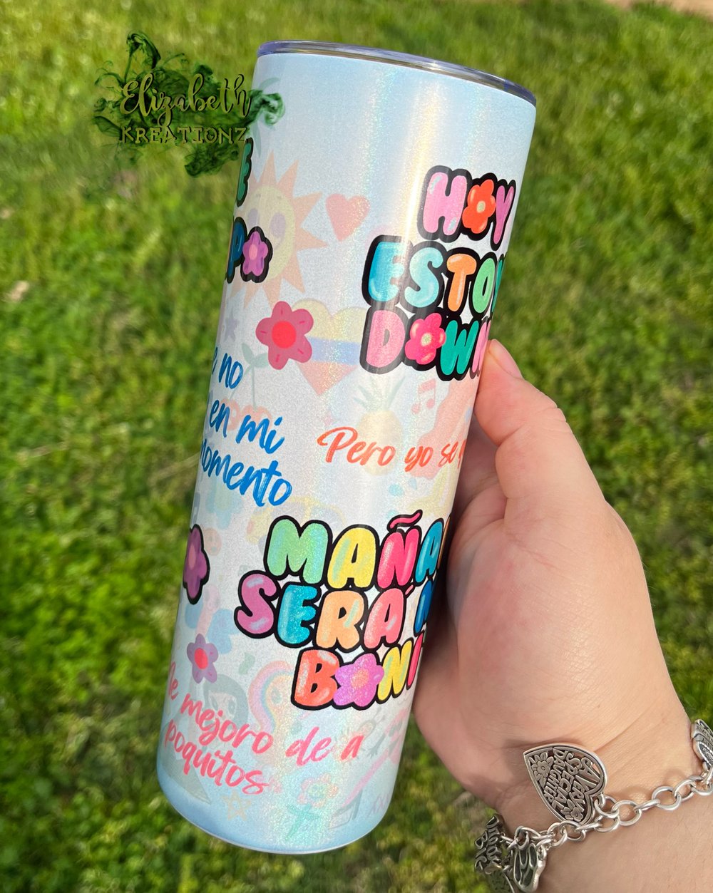 MIENTRAS ME CURO DEL CORAZÓN HOLOGRAPHIC TUMBLER