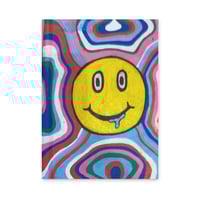 Image 1 of Hardcover journal with smiley design 