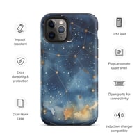 Image 5 of Celestial Constellation Night Sky Stars and Clouds Painting Tough Case for iPhone®