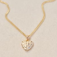 Image 1 of (S) Heart Nugget Necklace