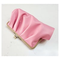 Image 5 of Pink Pleated Leather Clutch 