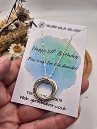 Image 4 of Birthday Rings Necklace 