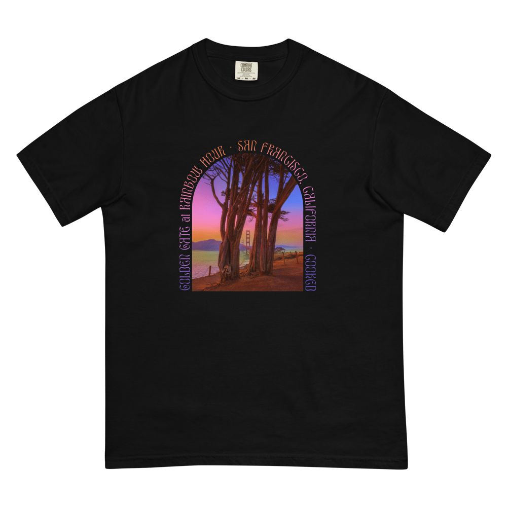 "Golden Gate at Rainbow Hour" Unisex T-Shirt (4 colors)