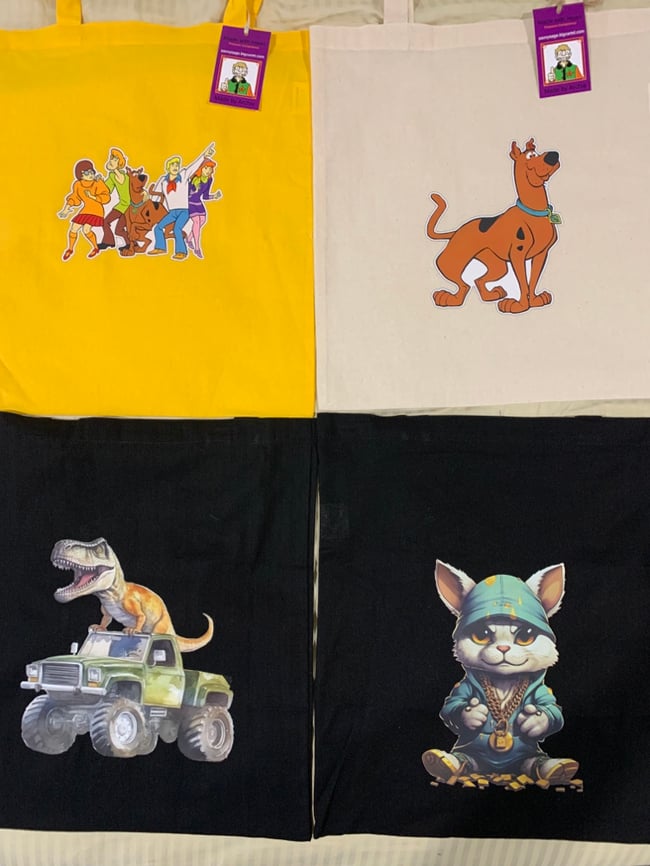  100% Cotton Tote bags - Made by Archie