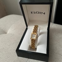 Image 4 of RARE- Vintage Elgin Gold Watch With Diamonds - NEW IN BOX 