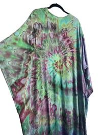 Image 3 of L Woven Long Kimono in Soft Spiral Ice Dye