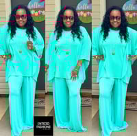 Mint Distinctive Pants Set (Plus)