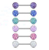 Sparkle Colored Nipple Ring