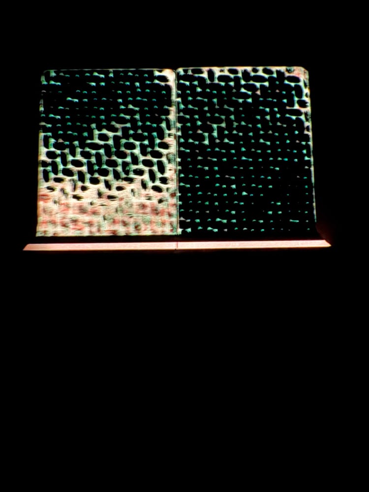 Image of GLOW Carbon Fiber & Curly Narra Segmented Knife Scales