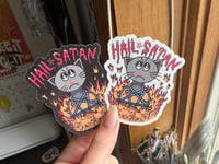 Image 4 of Hail Satan Cat - Sticker