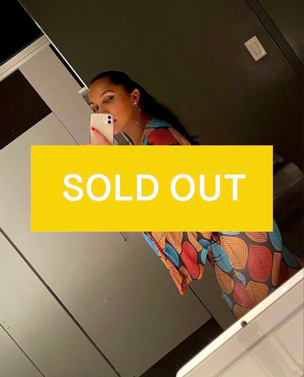 Image of AFRICAN PRINT FLOWY MAXI DRESS WITH SLIT ON FRONT (XS)