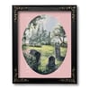 Pink Rose Oval Cemetery // Original Painting Print