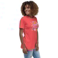 Image 13 of Women's Relaxed T-Shirt, Super Nurse Flower Power Tee