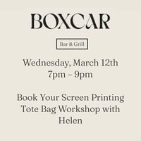 Image 1 of Screen Printing Craft Night at Boxcar Bar & Grill