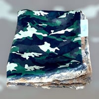 Image 5 of Green Camouflage Baby Lovie /Blanket -Large & Small