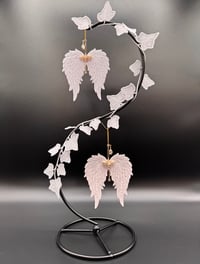 Image 1 of White Angel Wing Ivy Suncatcher