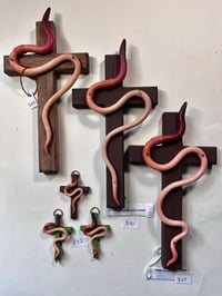 Image 1 of Wall Worm Crosses (upright & inverted. Mini and regular)