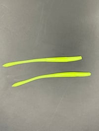 Image 1 of 3” Tapered Trout Worm “ Slime Green”