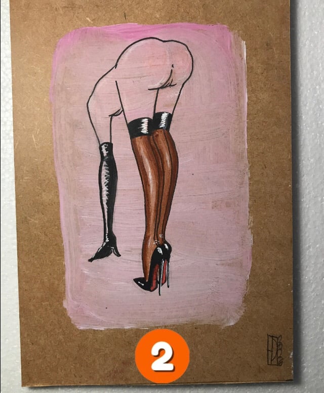Image of Small fetish paintings on wood