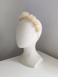 Image 4 of TULLE PUFF HEADBAND : NATURAL