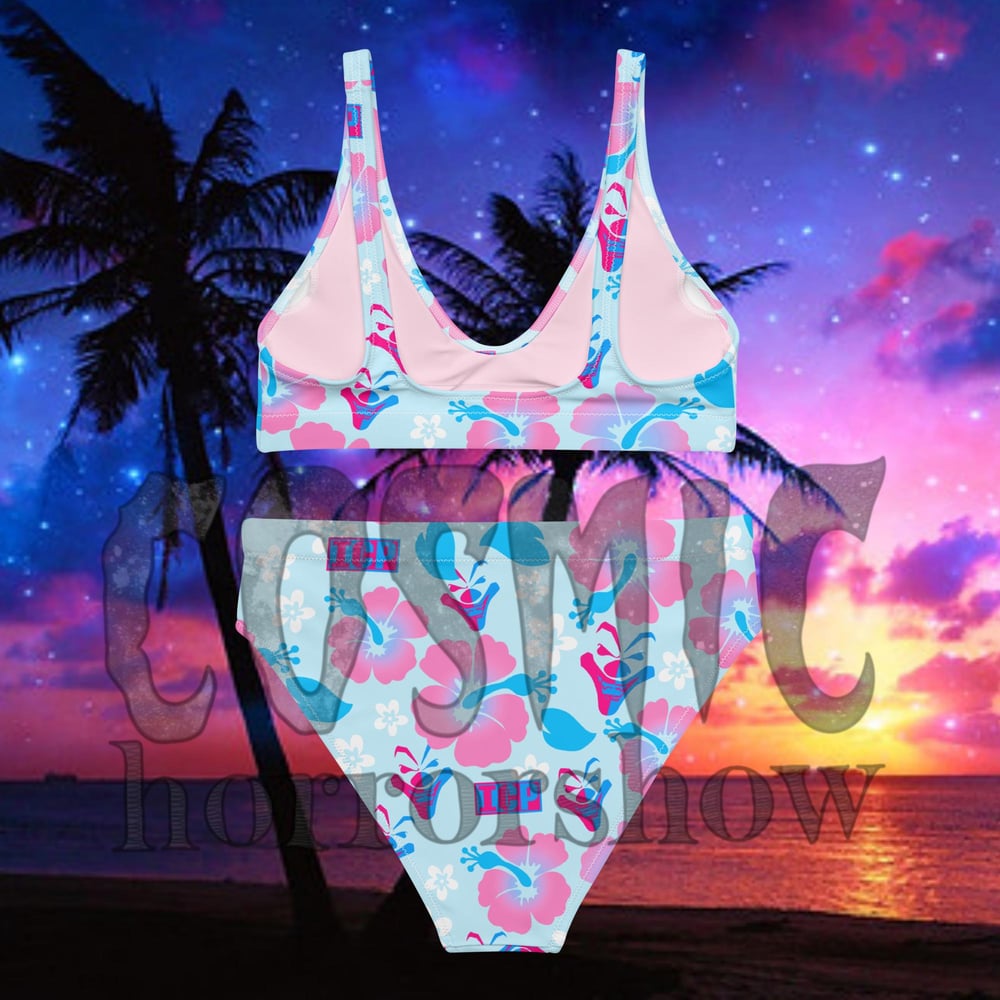 Pink n blue COC Jugg Island high-waisted bikini