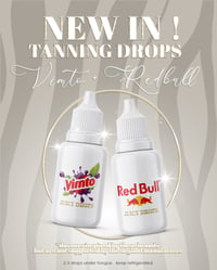 Red bull flavoured tanning drops