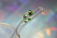 Image 5 of Borosilicate Glass Straws with Metallic Green Limited Edition Color
