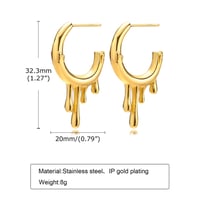 Image 4 of MELTING HOOP EARRINGS