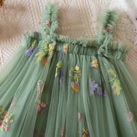 Image 2 of Girls Floral Embroidered Party Tutu Dress  