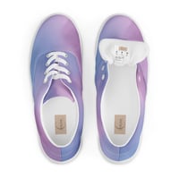 Image 4 of Women’s lace-up canvas shoes Purple
