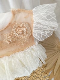 Image 6 of Photo prop | Newborn girls photoshoot outfit | Rosalie | beige | cream