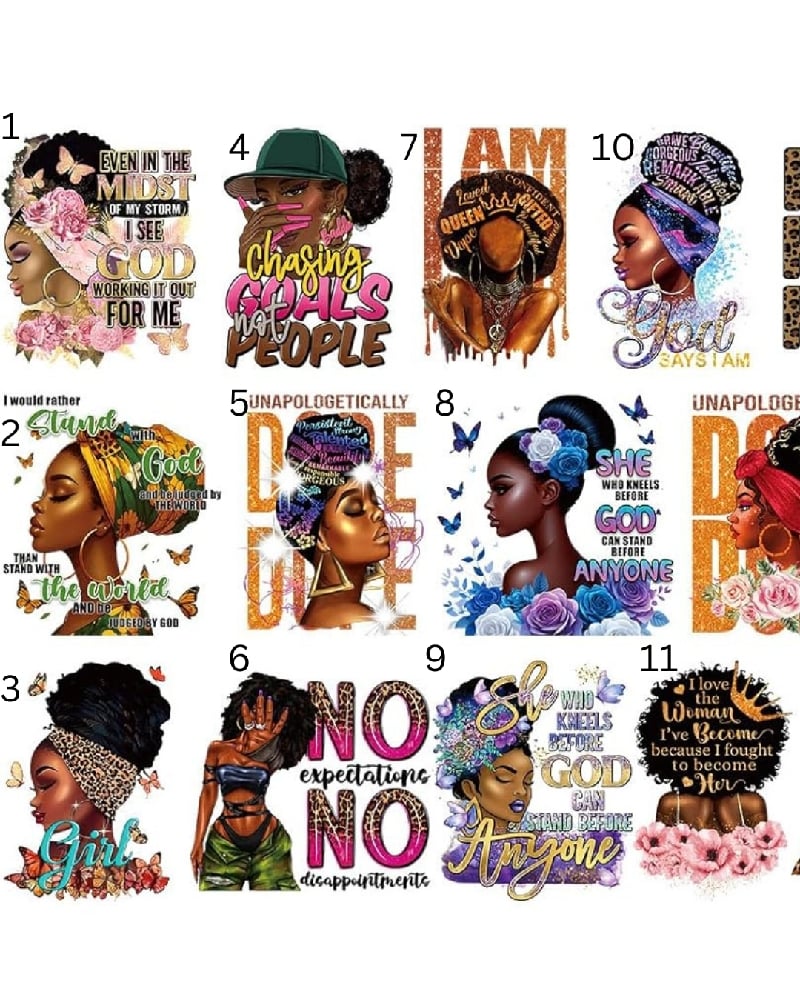 Image of Black Girl Magic DTF Transfers 