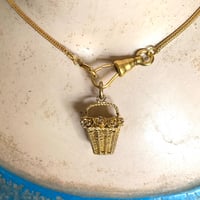Image 2 of GOLD FLOWER BASKET CHARM
