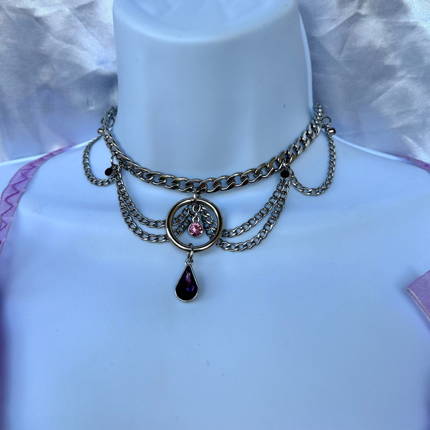 Image of Wishing Well Choker- dark purple