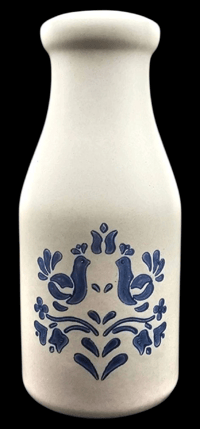 Image 1 of Pfaltzgraff Yorktowne Blue and Grey Milk Bottle