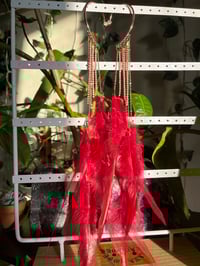 Image 4 of Peaches and feathers ear cuff earrings 