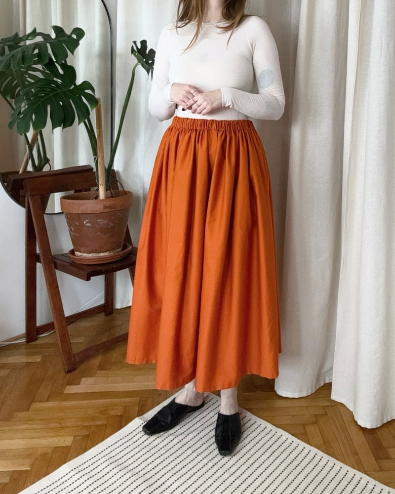 Image of n a n o v o  maxi volume basic skirt 001 / LIMITED TWO PIECES