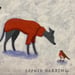 Image of Whippets and Robin limited edition giclée print