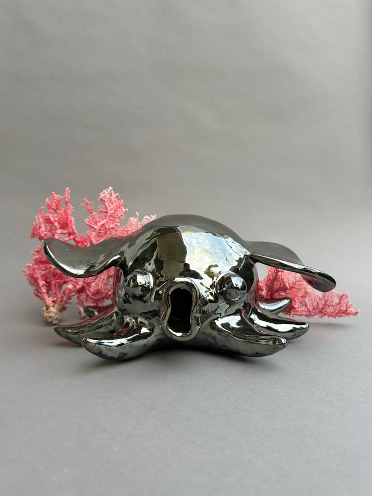 Image of Dumbo octopus chrome sculpture